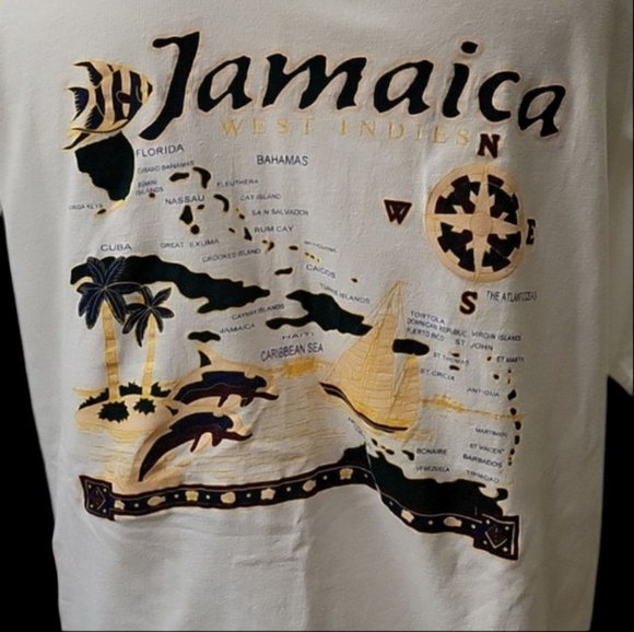 Super T's White Jamaica Graphic T-Shirt - Picture 2 of 3